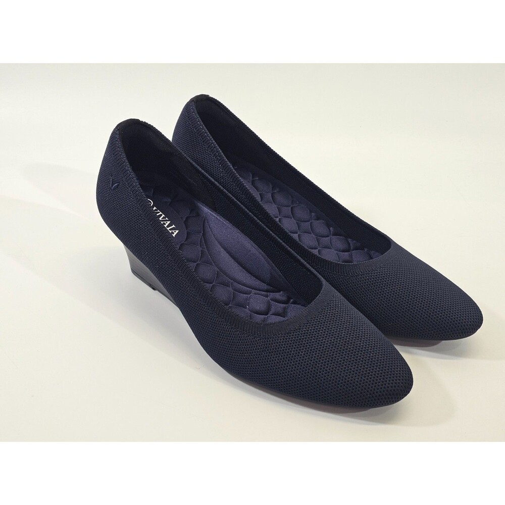 Comfortiva Navy Wedge Pumps for Women